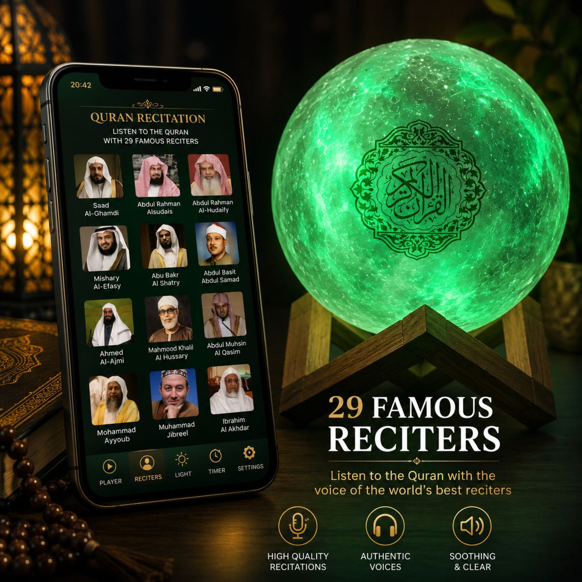 Quran Speaker - Moon Lamp